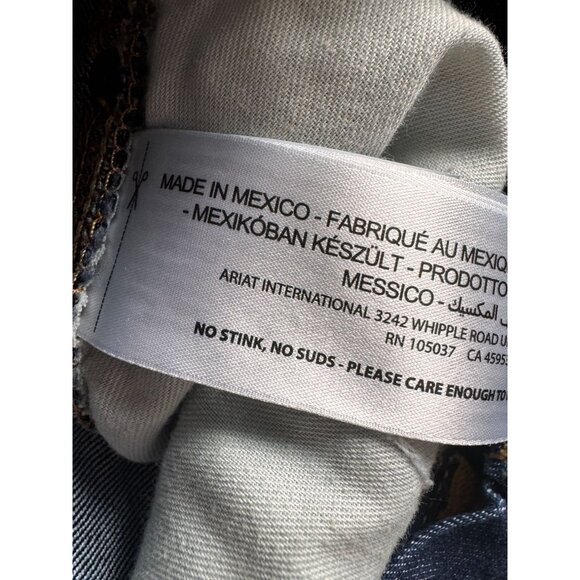 Ariat Rebar Riveter Bootcut Jeans Women's 30S Hallow Mid Rise Stretch Workwear - Picture 6 of 16